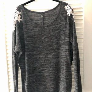 Gray Bare Dance sweater